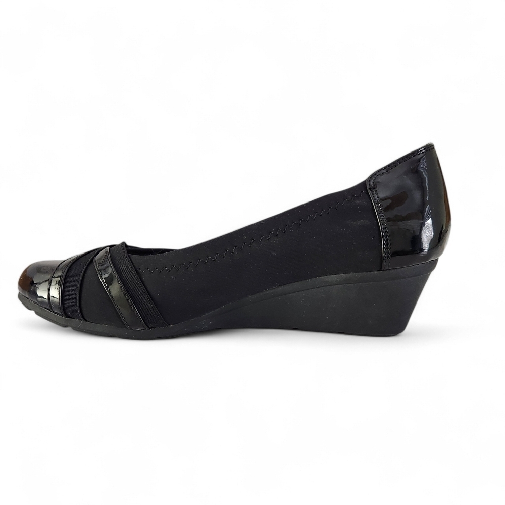 LUCA FERRI Black Wedge Comfort Slip-On Shoes size 8 - perfect condition - Picture 4 of 9